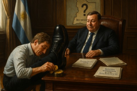 Weretilneck fue a “lamerle las botas” a Santilli en busca de auxilio político ante su falta de peso en el Congreso