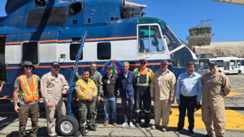 La provincia suma su primer helicóptero propio para combatir incendios forestales