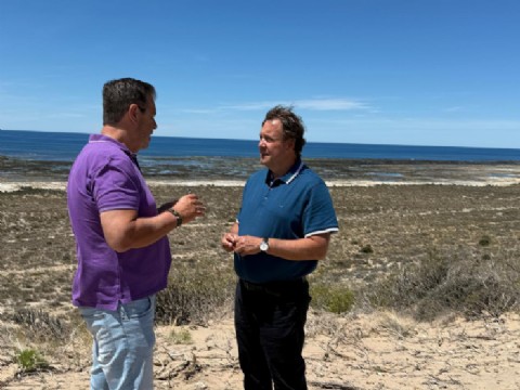 Weretilneck y Casadei recorrieron el lugar elegido para el proyecto de GNL