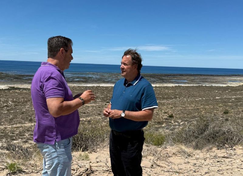 Weretilneck y Casadei recorrieron el lugar elegido para el proyecto de GNL